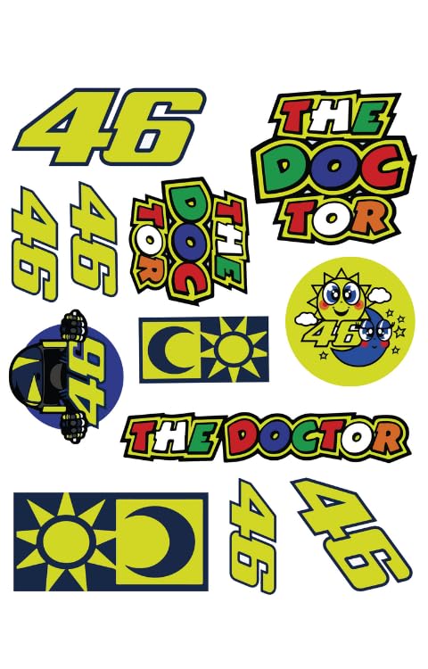 Grayfixx 46 Doctor Logo Sticker | Bike Graphics : Amazon.in: Car
